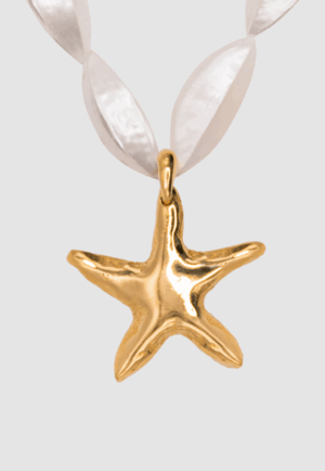 COLLAR CONCHA CON ESTRELLA ORO
