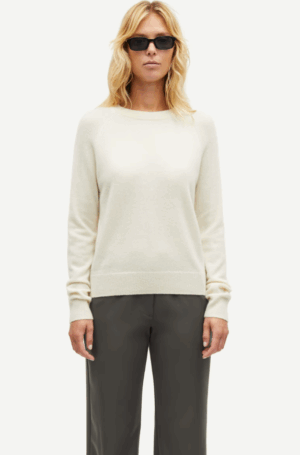 JERSEY BOSTON O-NECK EGRET