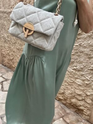 BOLSO MOON MOYEN SABLE-LINO