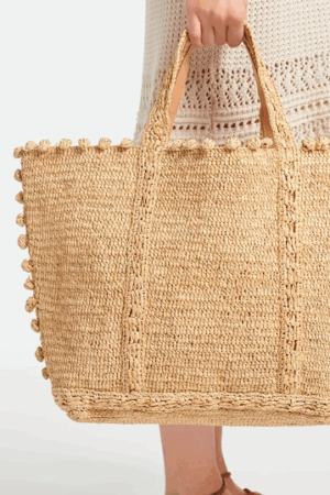 CABAS L RAPHIA BULLES