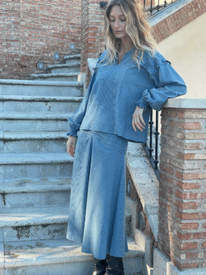 FALDA CRIS BLUE CHECKS